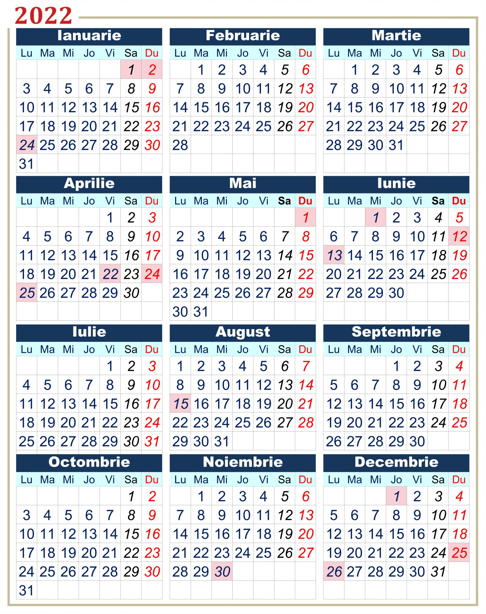 Calendar 2024 Zile Libere Legale Top Amazing List of Printable